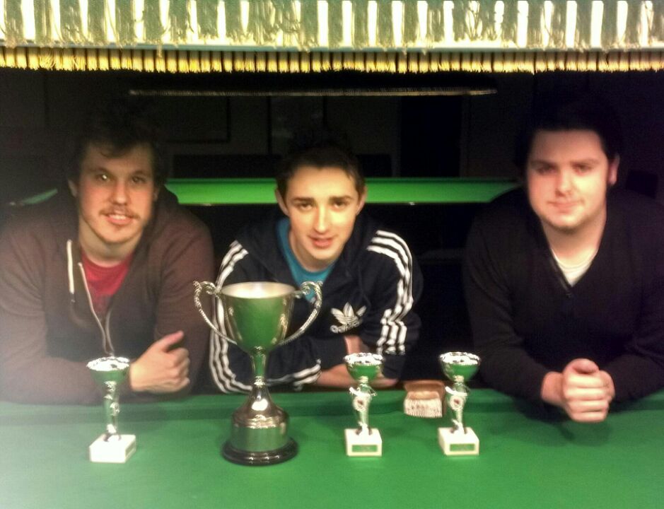 Norfolk 3 man Billiard team Winners. Sam Betts, George Pragnal & Nathan Mann