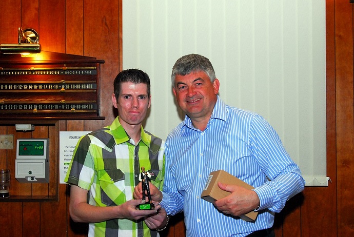 Division Two Highest Ranked Player 2013-14 - Steve Taylor (Stanley Club B) Played 18 won 15 lost 3.