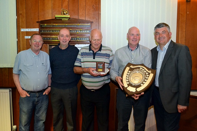Division Two Winners 2014-15 - Skelmersdale Wardens B - Mick Fenney, Paul Holcroft, John Martland & Mike Ashley.