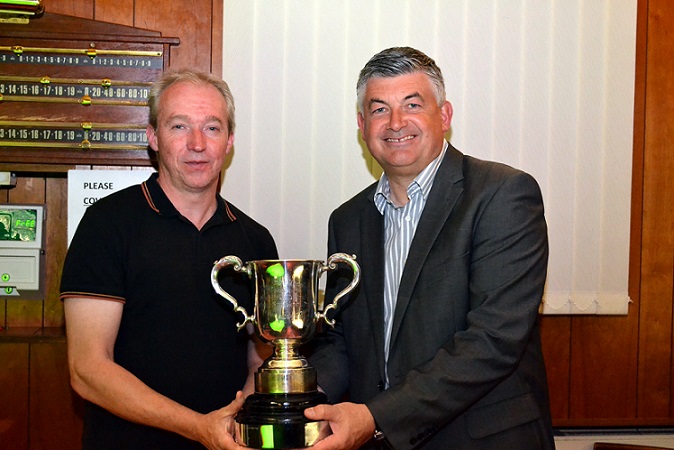 Pairs Handicap Winners 2014-15 - Gareth Hibbott & Andy Booth (Les Dodd SC) (Andy was unable to attend due to work commitments).