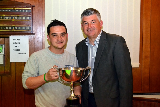 The Graham Fairclough Memorial Trophy Winner 2014-15 - Martin Brown (Les Dodd SC) 22 Wins.