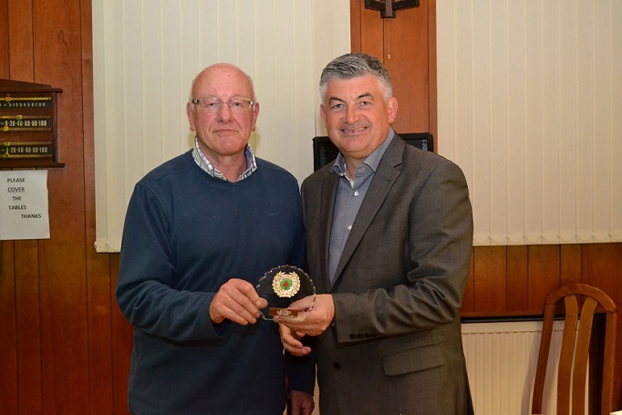 JF Wills Handicap Runner-up 2015-16 - Tom O'Connell (Olympic BC) represented by Clive Dunn (Olympic BC Representative) as Tom was unable to attend due to work commitments.