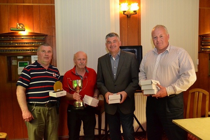 Division One Merit League Winners 2015-16 - Stanley Club A - John Styles, Alan Radford & Peter Molyneux.