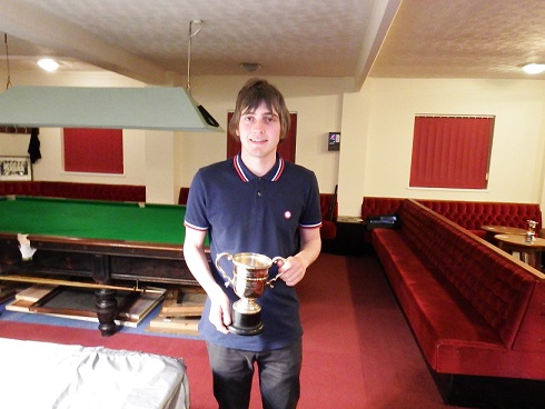 Astland & District Snooker League 2nd Division Individual winner of The Margaret Oliver Cup 2017    Tom Wood (Elite C)           Tom having an impressive 67 Break in the final
