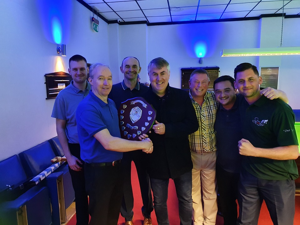 Merseyside Team Champion Of Champions Winners 2019-20 - Fleetwood Hesketh SSC (From left to right) - Jon Holmes, Gareth Hibbott, Andy Booth, Lee Evans (TD), Paul Cuerden, Martin Brown & Chris Hoare.